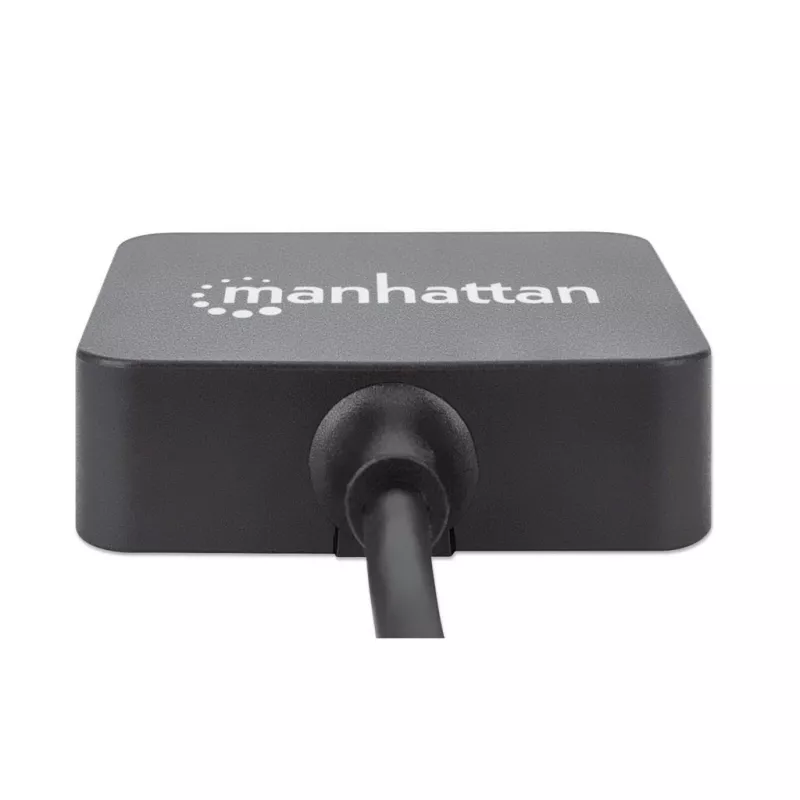 Manhattan 162296 hub USB-A de 4 portas, 4x USB-A, 5 Gbps (USB 3.2 Gen1 / USB 3.0), alimentado por barramento, de secretária