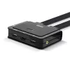 Comutador KVM Lindy 2 portas HDMI 4K30, USB 2.0 e áudio com cabo, 1920 x 1080 píxeis, preto