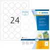 Etiquetas autoadesivas HERMA removíveis A4 Ø 40 mm 2400 unid.