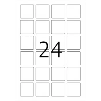 Etiquetas de código QR HERMA 9642 A4 40x40 mm quadrado papel branco
