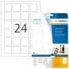 Etiquetas de código QR HERMA 9642 A4 40x40 mm quadrado papel branco