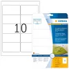 Etiqueta autocolante para impressora HERMA Labels transparente cristalino A4 96x50,8 mm