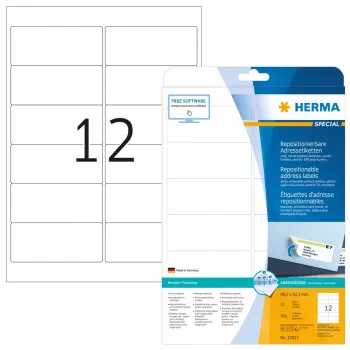 Etiquetas de endereço removíveis HERMA 10017 A4 99,1x42,3 mm
