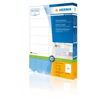 Etiquetas de endereço Premium HERMA A4 99,1x38,1 mm 1400 unidades