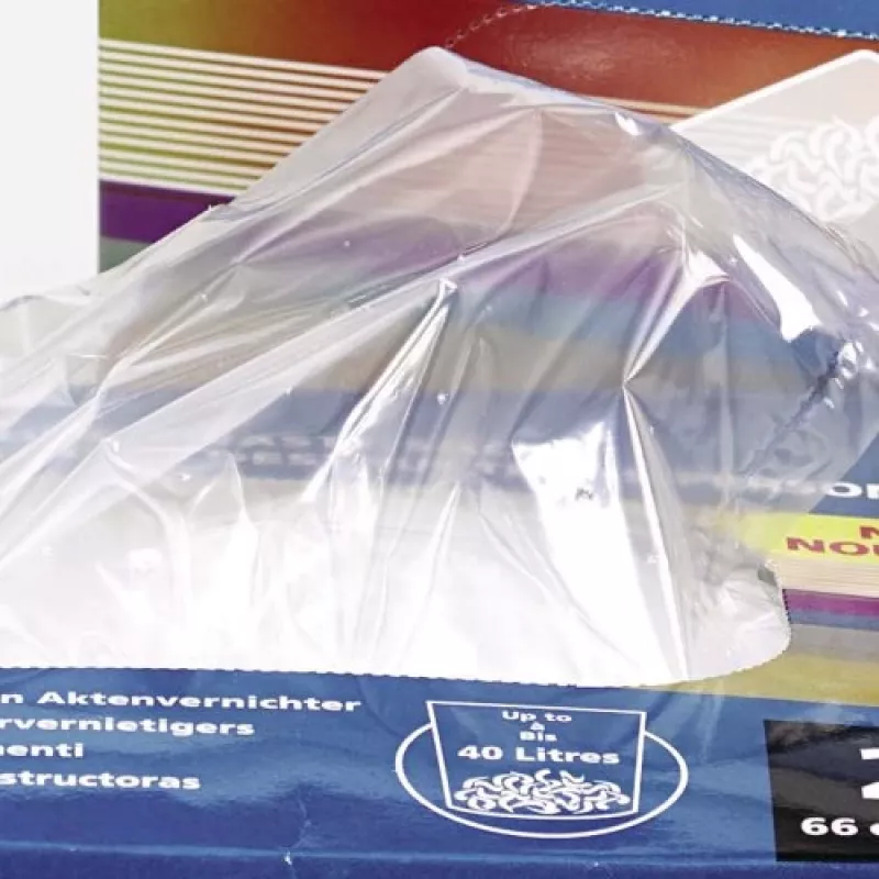 Sacos de plástico Rexel para destruidoras de entrada larga 175L (embalagem de 100)