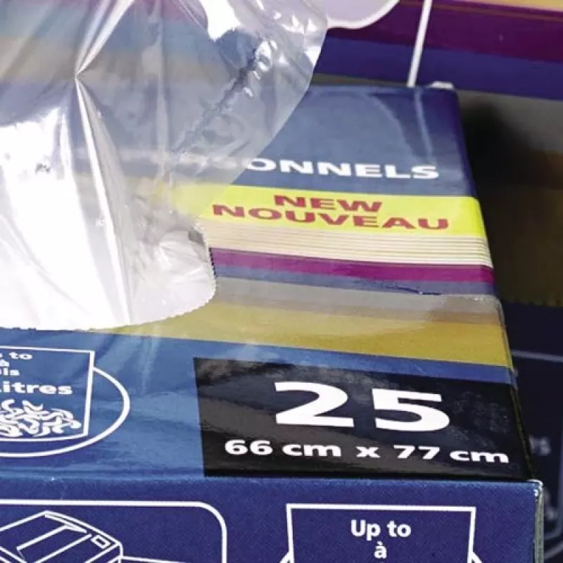 Sacos de plástico Rexel para destruidoras de entrada larga 175L (embalagem de 100)
