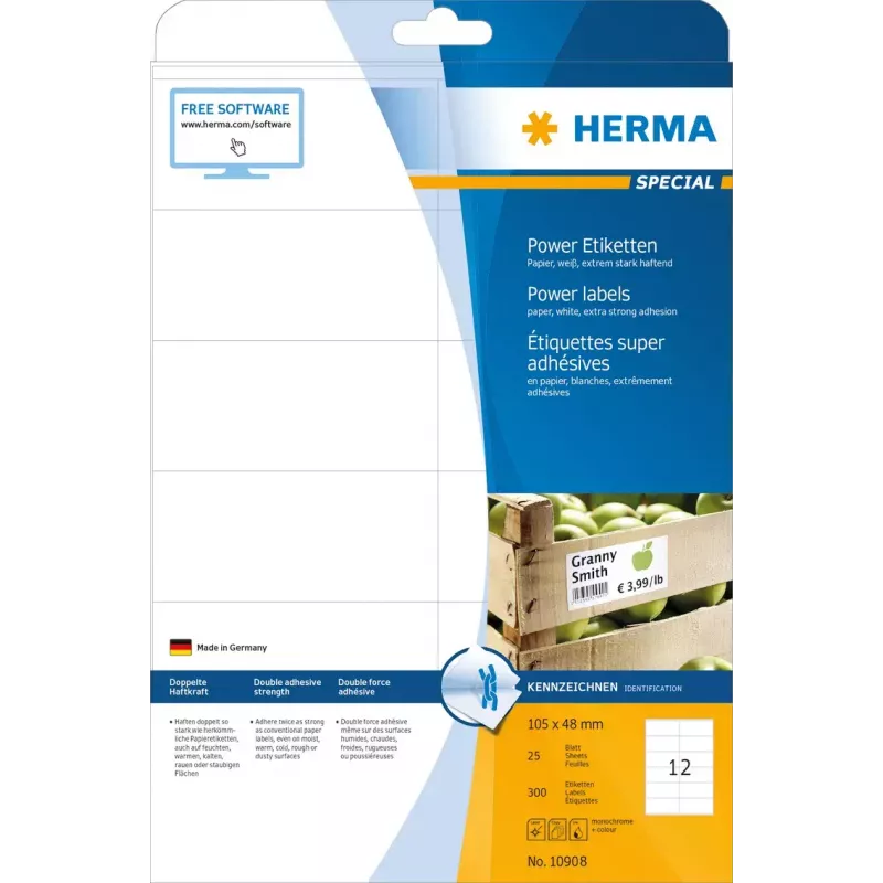 Etiqueta autocolante para impressora HERMA 10908