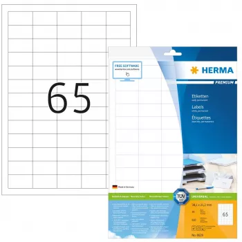 Etiqueta autocolante para impressora HERMA Labels Premium A4 38,1 x 21,2 mm