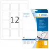 Etiquetas removíveis HERMA 10109 A4 60x60 mm quadradas branco