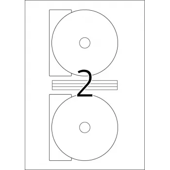 Etiqueta autocolante para impressora HERMA Etiquetas para CD Maxi A4 Ø 116 mm
