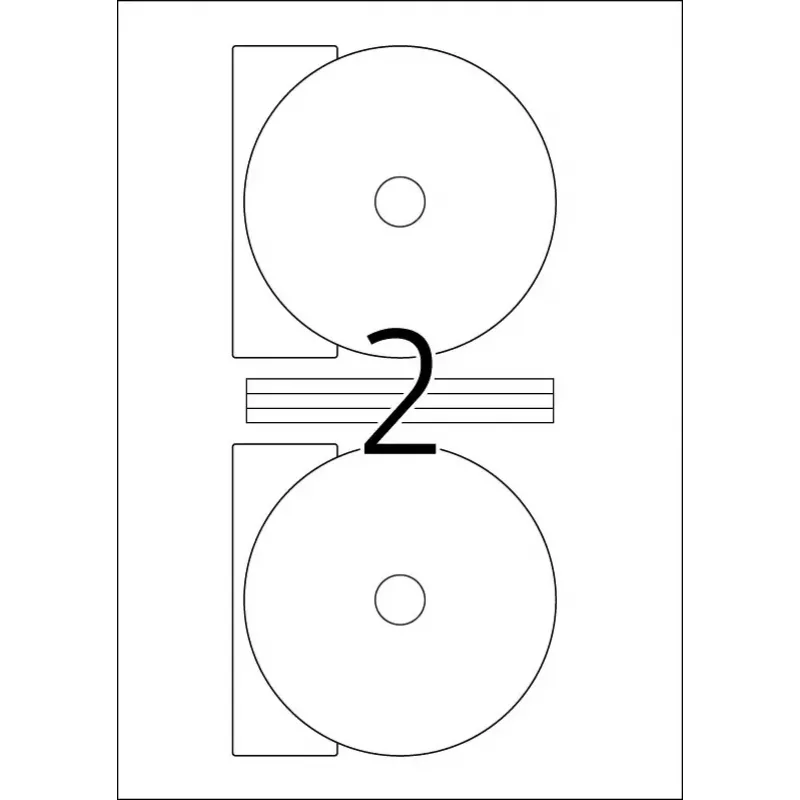 Etiqueta autocolante para impressora HERMA Etiquetas para CD Maxi A4 Ø 116 mm