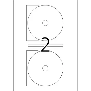 Etiquetas autocolantes para impressora HERMA Etiquetas para CD Maxi A4 Ø 116 mm