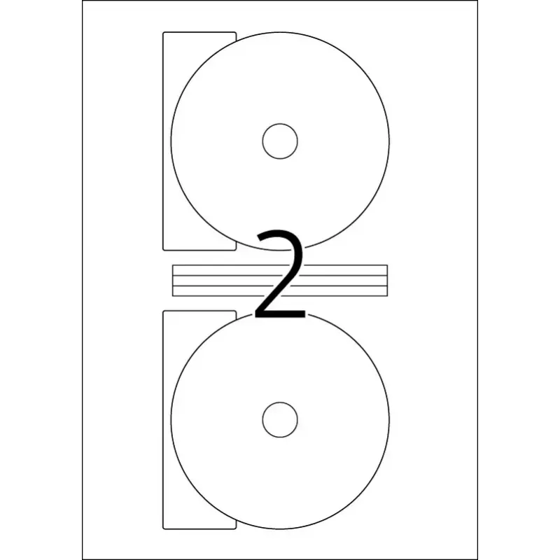 Etiquetas autocolantes para impressora HERMA Etiquetas para CD Maxi A4 Ø 116 mm