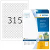 Etiquetas autocolantes HERMA removíveis A4 Ø 10 mm redondas branco