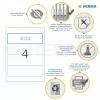 Etiquetas autocolantes para impressora HERMA Etiquetas para dossiês A4 192x59 mm