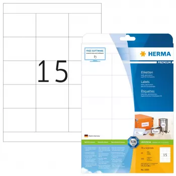 Etiquetas autocolantes para impressora HERMA Etiquetas Premium A4 70x50,8 mm