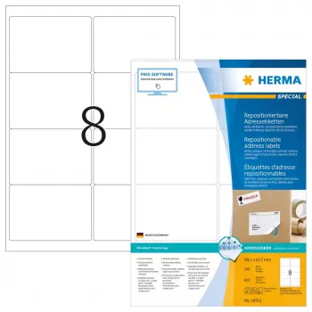 Etiquetas de endereço removíveis HERMA 10312