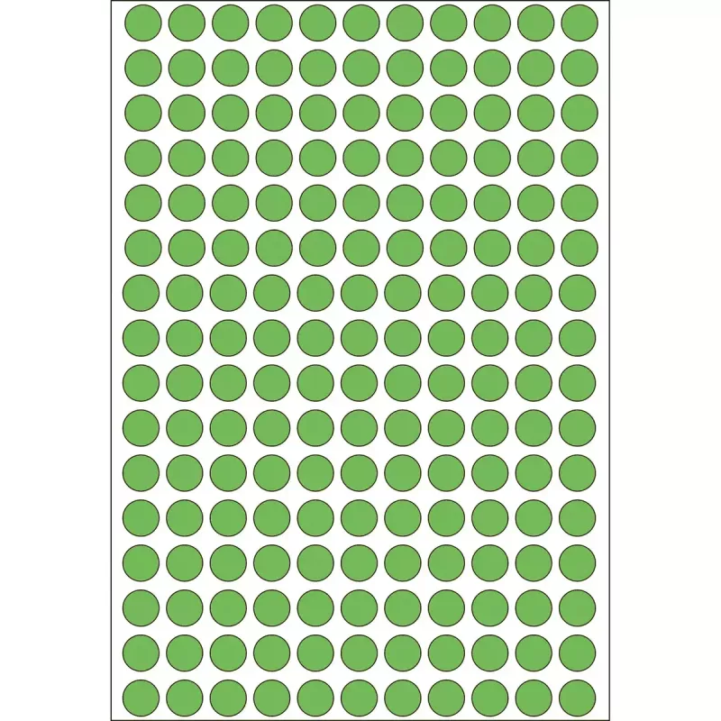 Etiquetas multiusos HERMA 5632 redondas verde papel 8 mm
