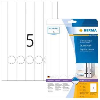 Etiquetas para dossiês HERMA A4 34x297 mm branco papel mate opaco 125 unid.