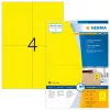 Etiquetas autocolantes para impressora HERMA Coloured Labels A4 105x148 mm amarelo papel mate 400 unid.
