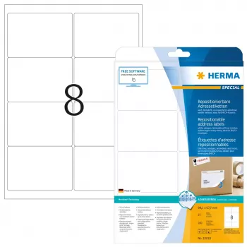 Etiquetas de endereço removíveis HERMA 10018