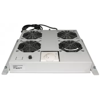 Intellinet unidade de 4 ventoinhas para racks 19 inch, montagem no teto, com termostato, cinzento