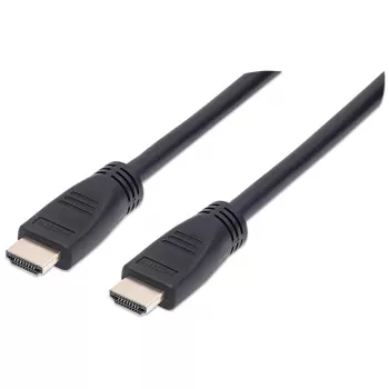 Cabo Manhattan HDMI 4K@60Hz com Ethernet – certificado CL3, 8 m, adequado para instalação em parede, para TODAS as aplicações 4K e 1080p/HD – para atualização imediata ou preparado para requisitos futuros, macho a macho, preto, Ultra HD 4K x 2K, garantia vitalícia, Premium High Speed