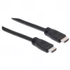 Manhattan 353960 cabo HDMI de alta velocidade CL3 para instalação em parede com Ethernet, 4K@60Hz, Premium High Speed, macho para macho, 8 m, preto