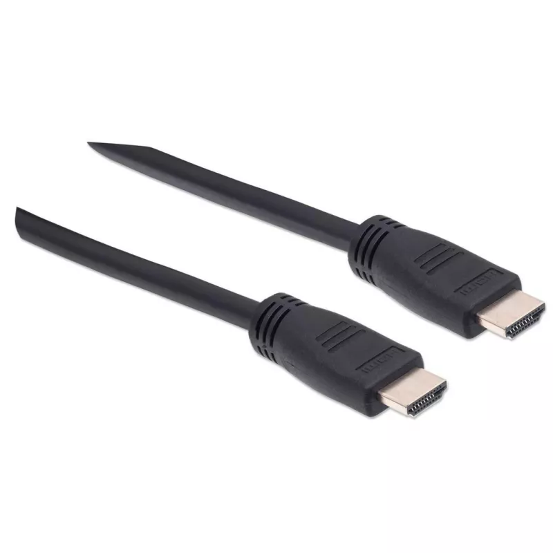 Manhattan 353960 cabo HDMI de alta velocidade CL3 para instalação em parede com Ethernet, 4K@60Hz, Premium High Speed, macho para macho, 8 m, preto