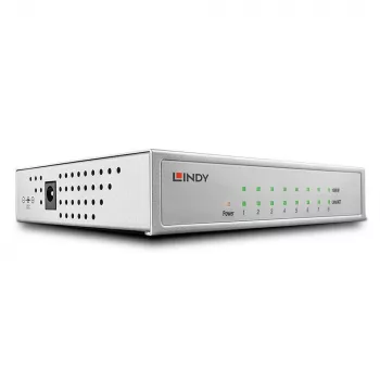 Lindy switch de rede - Gigabit, desktop, 8 portas, 10/100/1000