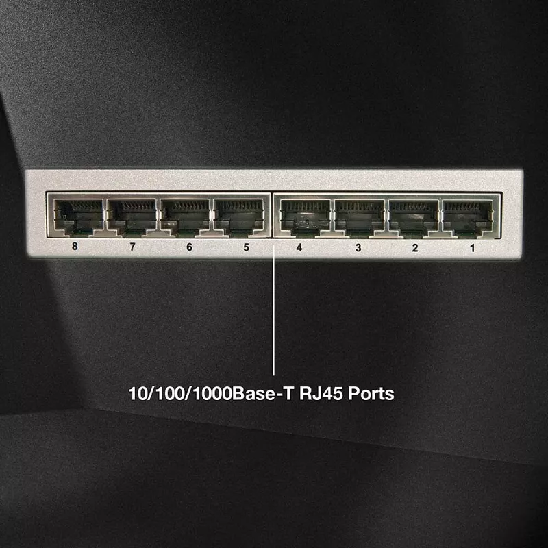 Lindy switch de rede - Gigabit, desktop, 8 portas, 10/100/1000