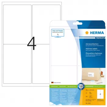 Etiquetas de endereço Premium HERMA 4503 A4 99,1x139 mm 100 unid.