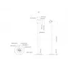 Multibrackets M Pro Series Single Pole Floorbase 10 kg capacidade 17,8-76,2 cm