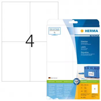 Etiqueta de impressora autoadesiva HERMA Labels Premium A4 105x148 mm