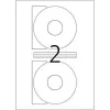 Etiquetas para CD HERMA A4 Ø 116 mm papel branco mate opaco 200 unid.