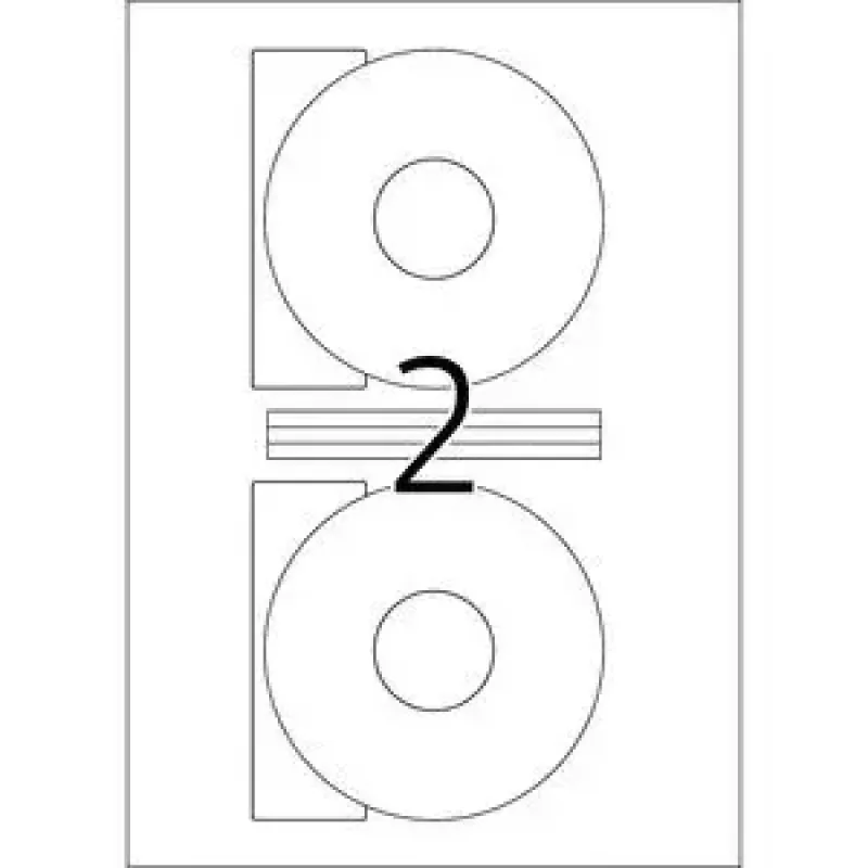 Etiquetas para CD HERMA A4 Ø 116 mm papel branco mate opaco 200 unid.