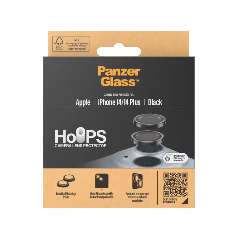 PanzerGlass ® Hoops® Proteção de lente da câmara preto iPhone 14 | 14 Plus