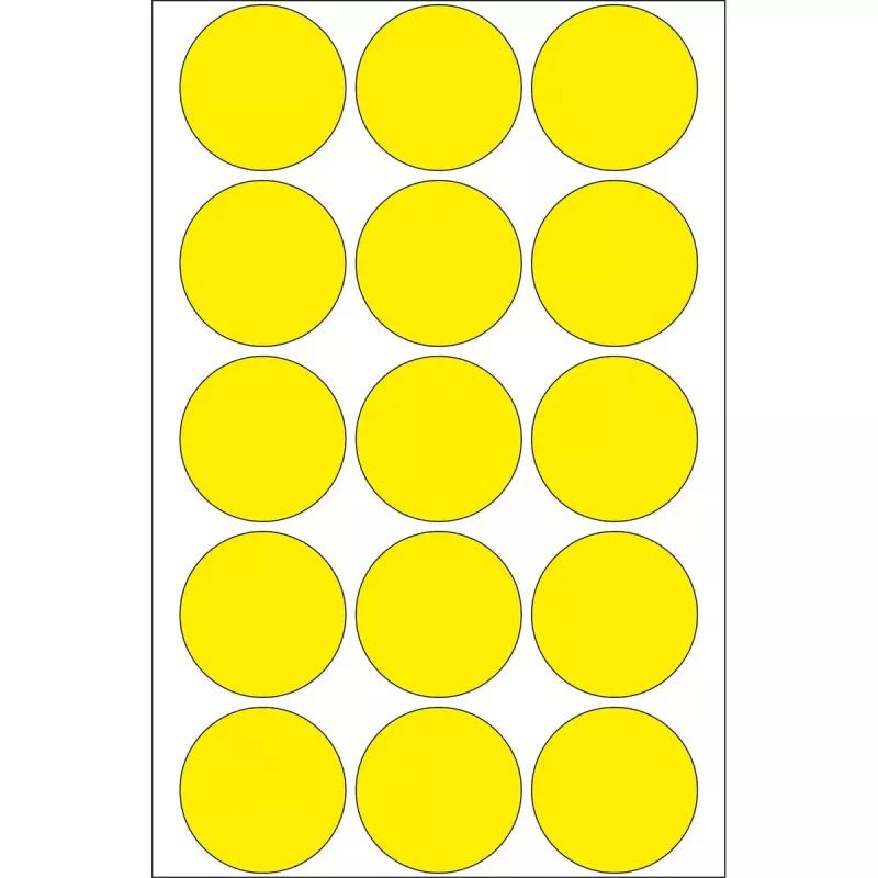Etiquetas multiusos HERMA 2271 redondas amarelo Ø 32 mm 480 unid.