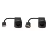 Extensor Lindy 60m USB 1.1 Cat.6 Basic, transmissor e recetor de rede, 60 m, 12 Mbit/s, Cat5e, Cat6, preto, plástico