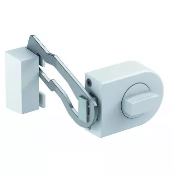Fechadura adicional de porta Olympia RS 50R com ferrolho de segurança, branco