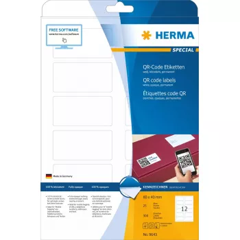 Etiqueta de impressora autoadesiva HERMA etiquetas de código QR 9643