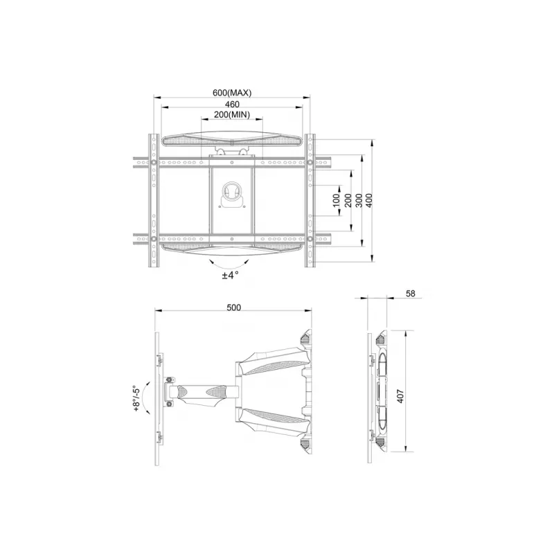 Suporte de monitor duplo Full Motion Multibrackets M VESA Flexarm XL