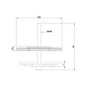 Multibrackets M VESA Deskmount Officeline Grommet Base preto