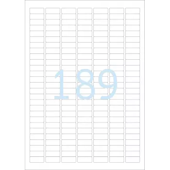 Etiquetas autocolantes para impressora HERMA Labels A4 25,4x10 mm branco aderência extraforte papel mate 4725 unid.