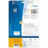 Etiquetas autocolantes para impressora HERMA Labels A4 25,4x10 mm branco aderência extraforte papel mate 4725 unid.