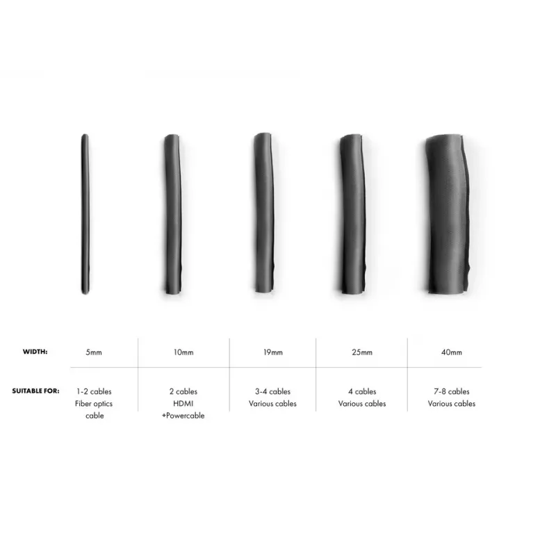 Multibrackets M Universal Cabo Sock Self Wrapping 10mm Preto 25m