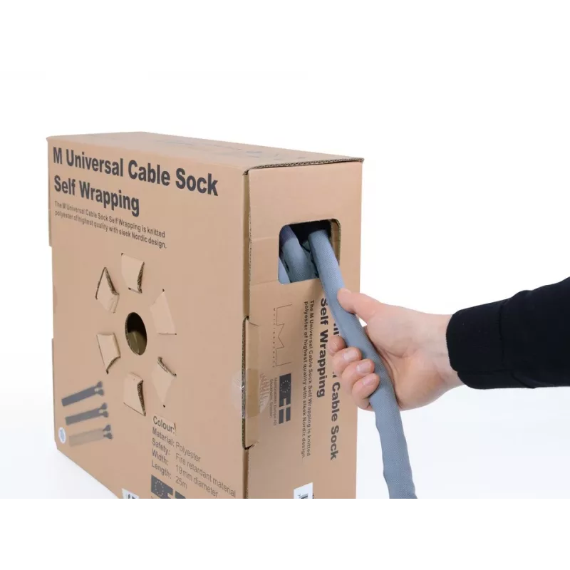 Multibrackets M Universal Cabo Sock Self Wrapping 10mm Preto 25m