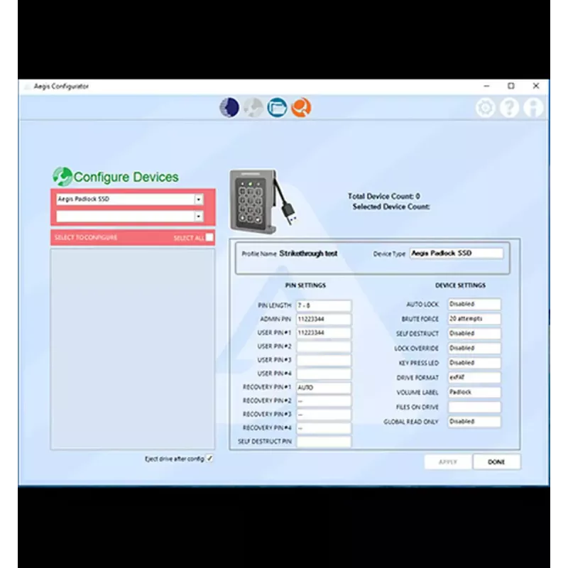 Hub USB Apricorn Aegis Configurator AP-CONFIG-KIT-EMEA