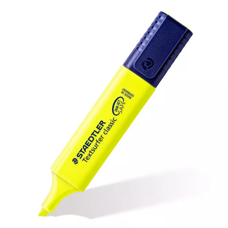 Marcador Staedtler Textsurfer classic 364 ponta biselada azul verde rosa amarelo