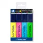 Marcador Staedtler Textsurfer classic 364 ponta biselada azul verde rosa amarelo